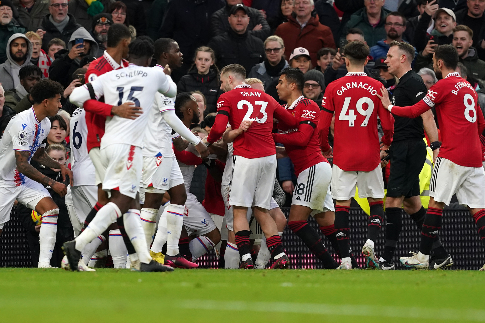 Man Utd and Crystal Palace both fined for failing to control players 